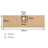 High Quality Replacement Paper Dust bags/24.5cm*84cm /9.755-360.0 For Karcher NT20/1