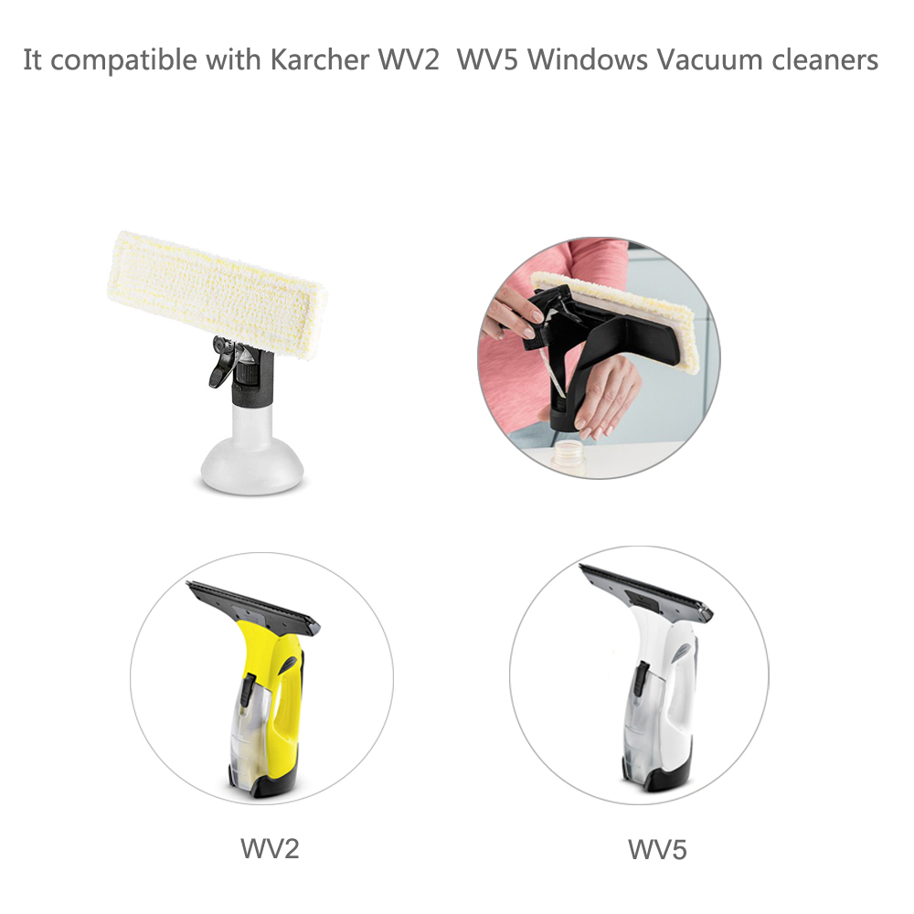 High quality Replacement microfiber mop cover Outdoor 2 pieces, many abrasive fibers ideal for outside windows, suitable for Kärcher WV spray bottles with Velcro) 